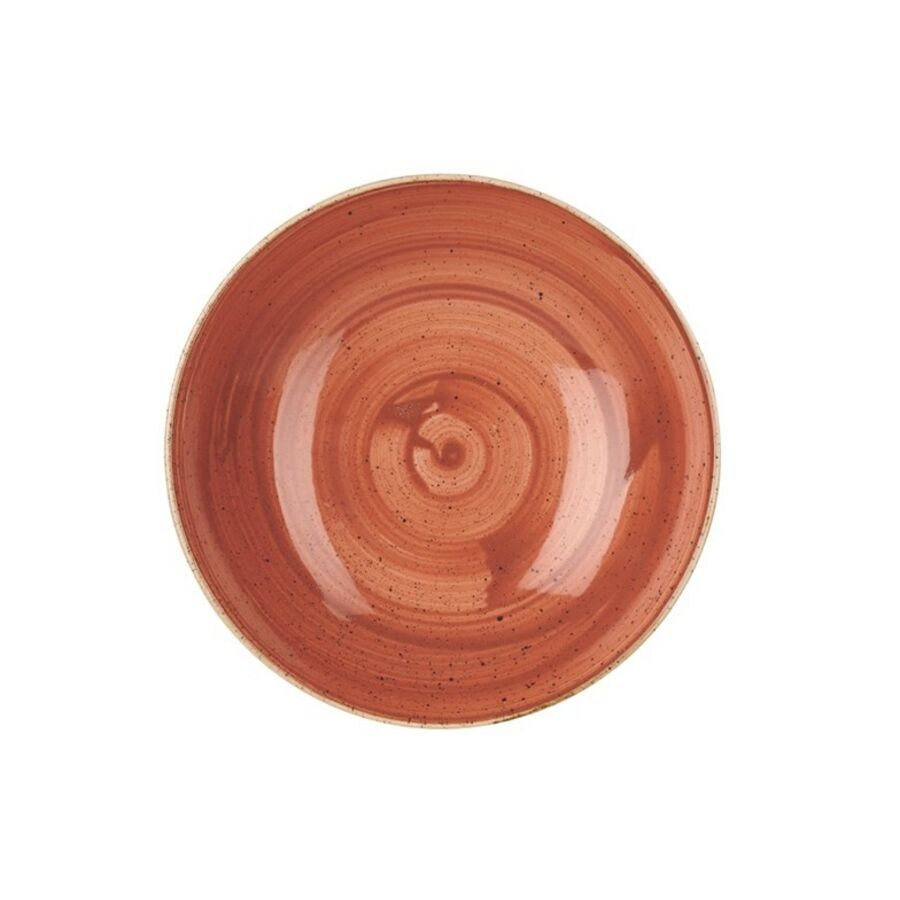 Churchill Schale tief Stonecast Orange Coupe; 1136 ml, 24.8x3.6 cm (ØxH); orange/braun; rund; 12 Stück / Pack