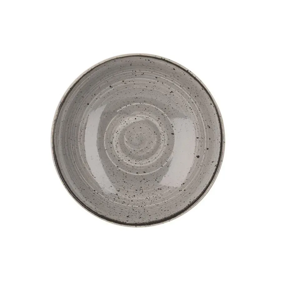 Churchill Schale tief Stonecast Peppercorn Coupe; 1136 ml, 24.8x3.6 cm (ØxH); grau/braun; rund; 12 Stück / Pack