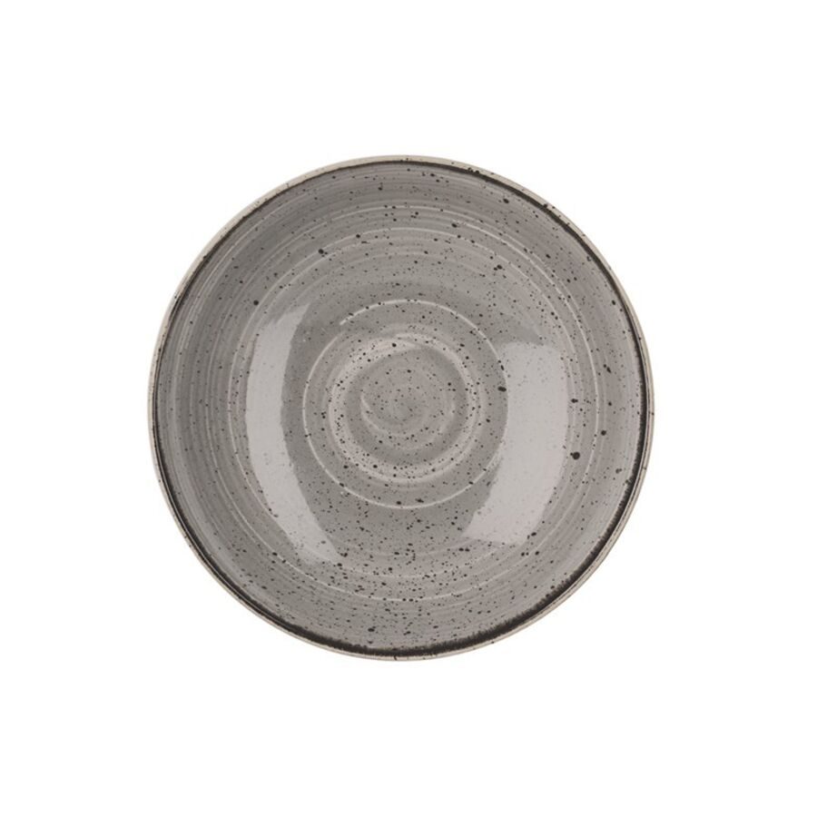 Churchill Schale tief Stonecast Peppercorn Coupe; 1136 ml, 24.8x3.6 cm (ØxH); grau/braun; rund; 12 Stück / Pack