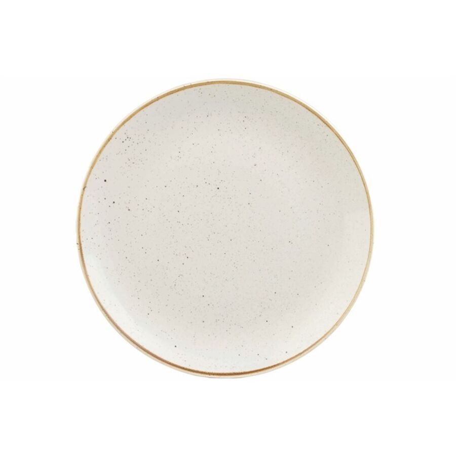 Churchill Teller flach Stonecast Barley White Coupe; 32.4 cm (Ø); weiss/braun; rund; 6 Stück / Pack