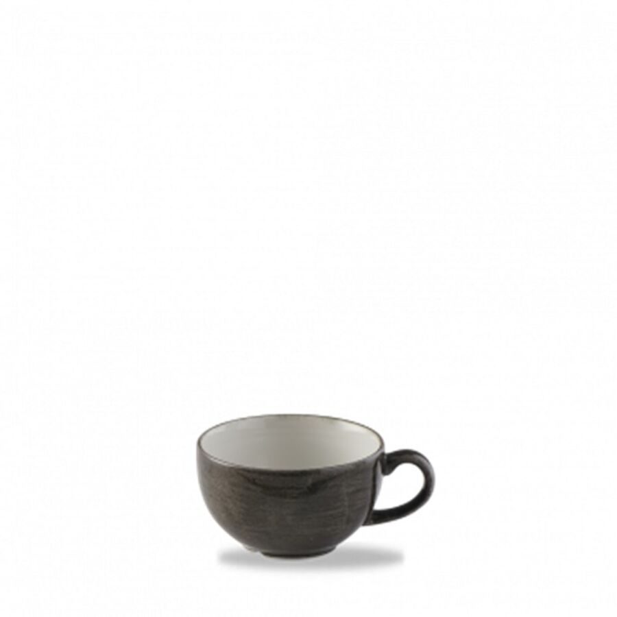 Churchill Cappuccinotasse Stonecast Schwarz Porzellan 0.227 l - Cappuccinotasse