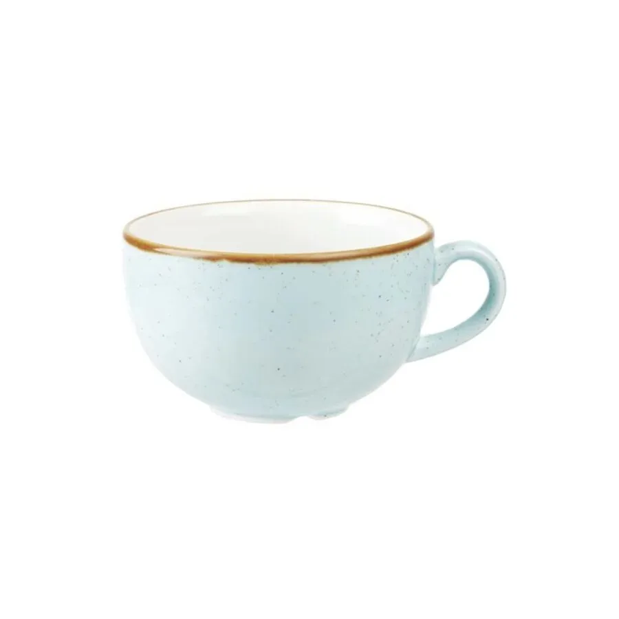 Churchill Cappuccino Tasse Stonecast Duck Egg; 460 ml, 11x7 cm (ØxH); hellblau/braun; rund; 6 Stück / Pack