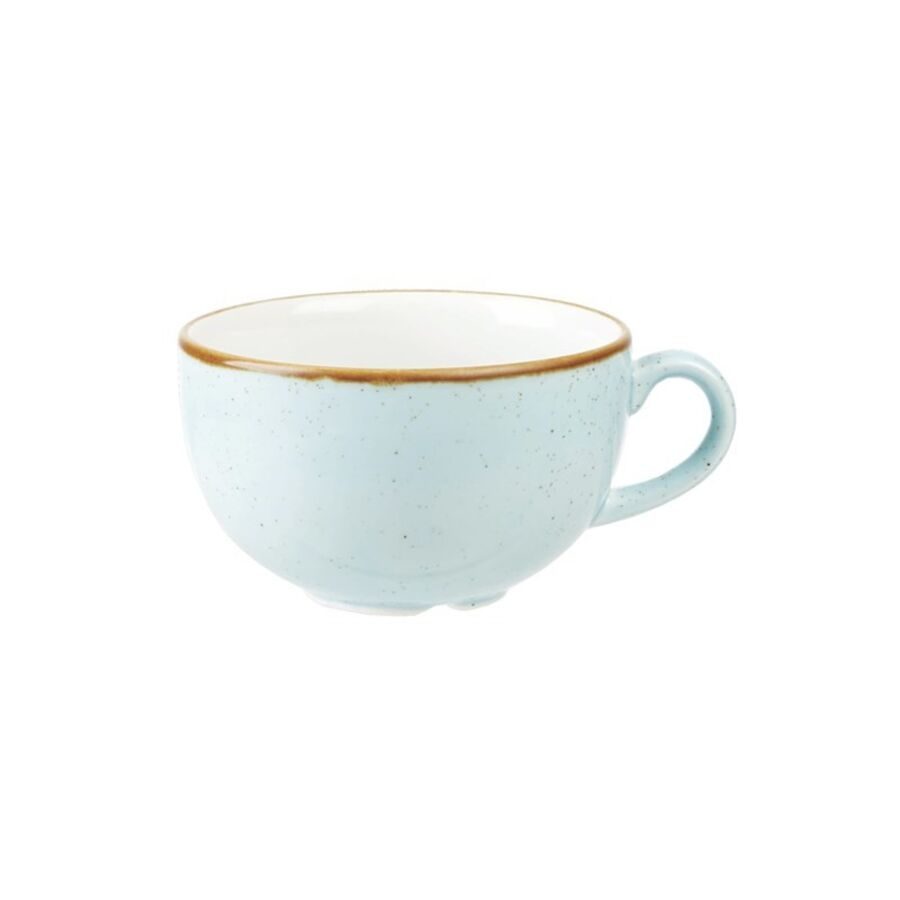 Churchill Cappuccino Tasse Stonecast Duck Egg; 460 ml, 11x7 cm (ØxH); hellblau/braun; rund; 6 Stück / Pack