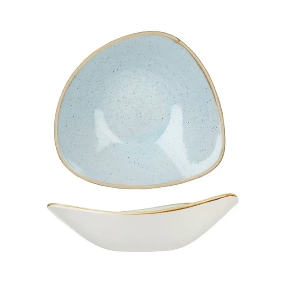 Churchill Bowl Stonecast Duck Egg dreieckig; 600 ml, 23.5 cm (B); hellblau/braun; dreieckig; 12 Stück / Pack