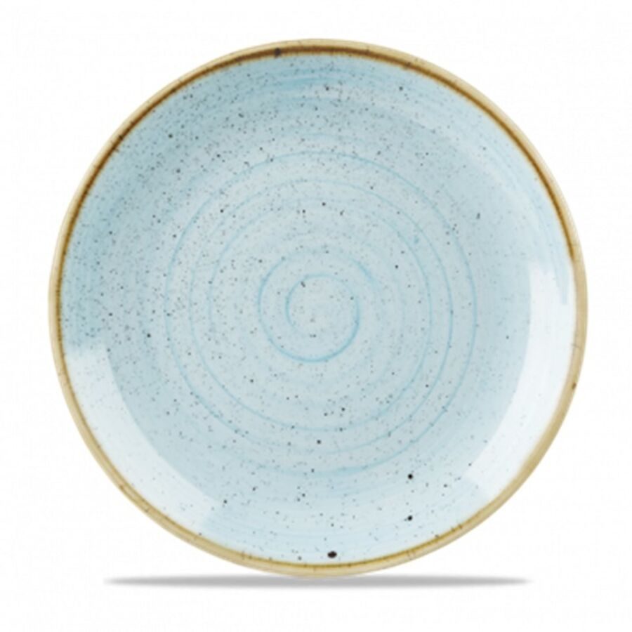 Churchill Teller flach Stonecast Duck Egg Coupe; 21.7 cm (Ø); hellblau/braun; rund; 12 Stück / Pack