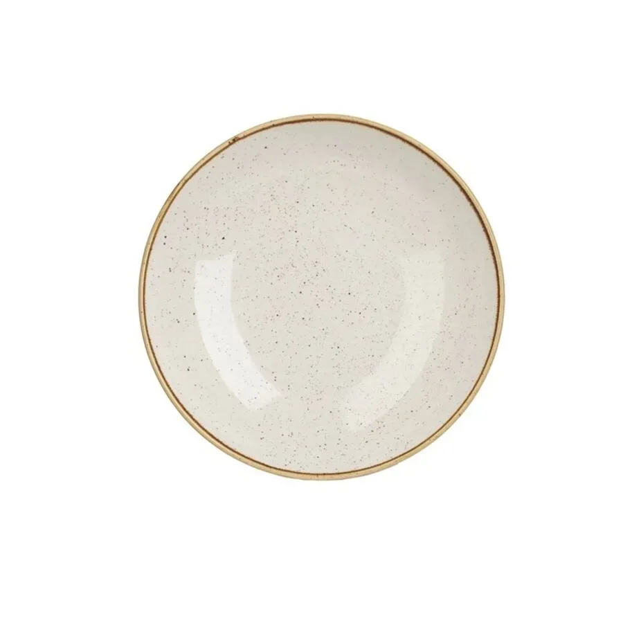 Churchill Schale tief Stonecast Barley White Coupe; 1136 ml, 24.8x3.6 cm (ØxH); weiss/braun; rund; 12 Stück / Pack