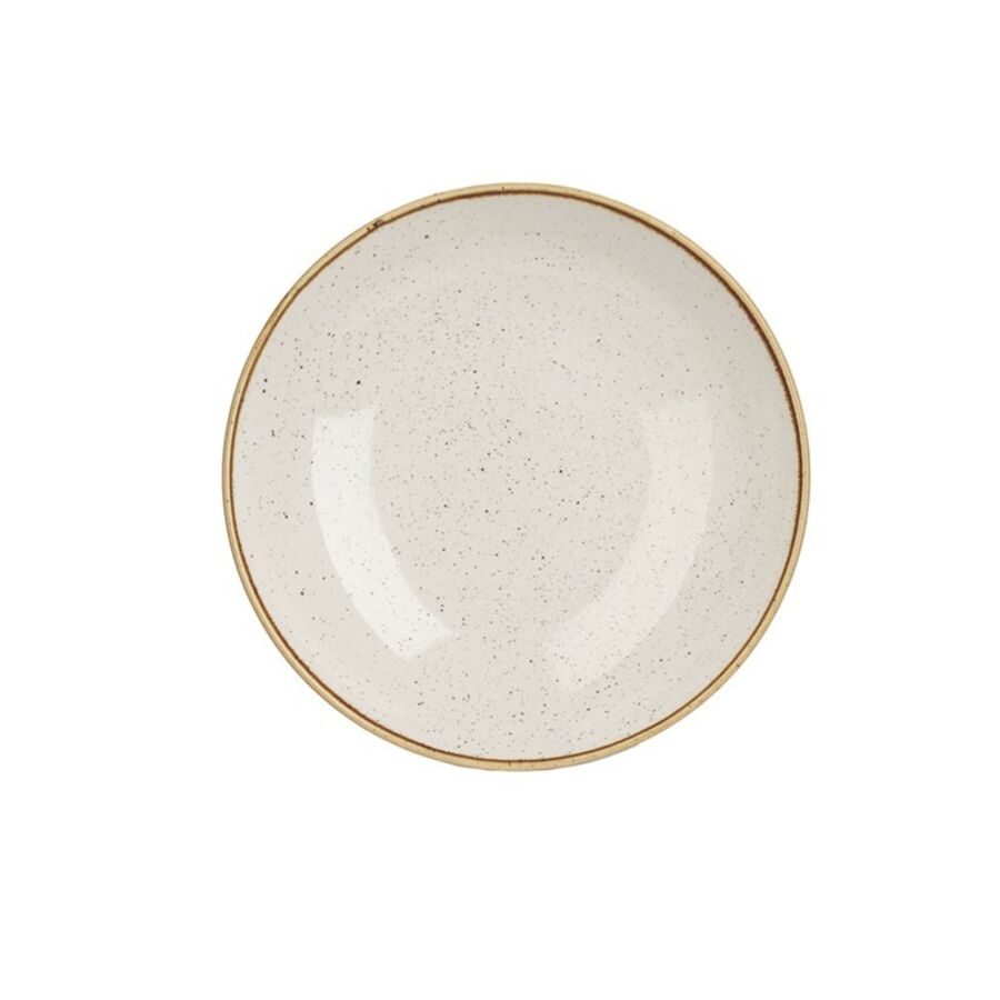 Churchill Schale tief Stonecast Barley White Coupe; 1136 ml, 24.8x3.6 cm (ØxH); weiss/braun; rund; 12 Stück / Pack