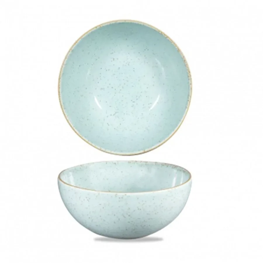 Churchill Bowl Stonecast Duck Egg Nudeln; 1075 ml, 18.3 cm (Ø); hellblau/braun; rund; 6 Stück / Pack