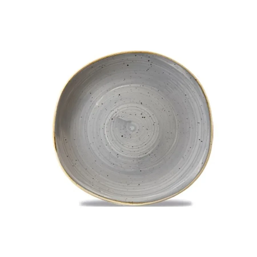 Churchill Teller flach Stonecast Peppercorn organisch; 26.4 cm (B); grau/braun; organisch; 12 Stück / Pack