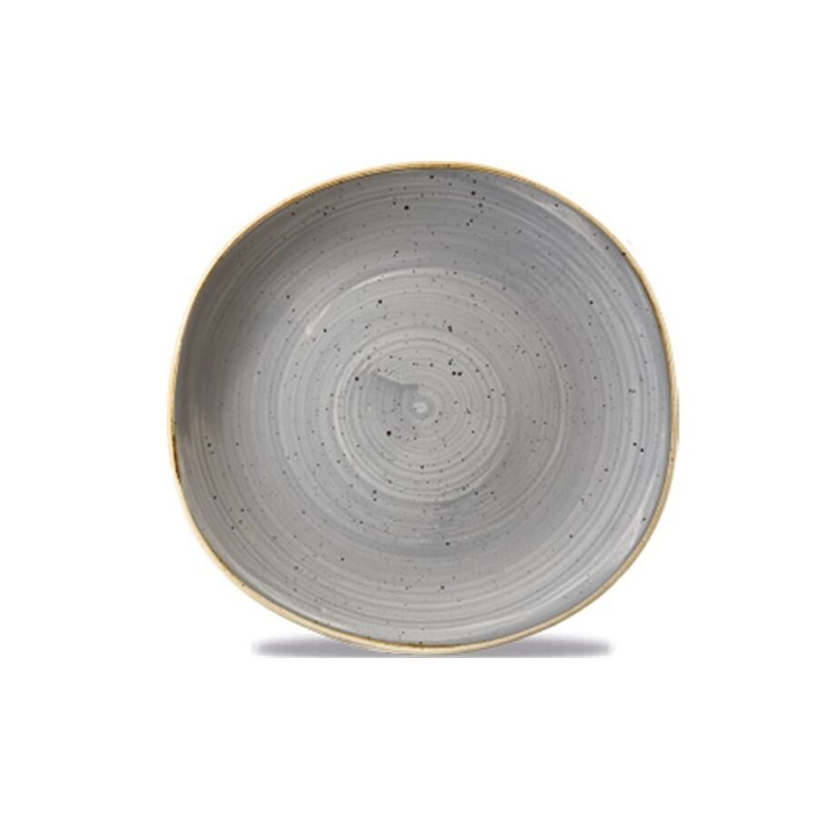 Churchill Teller flach Stonecast Peppercorn organisch; 26.4 cm (B); grau/braun; organisch; 12 Stück / Pack