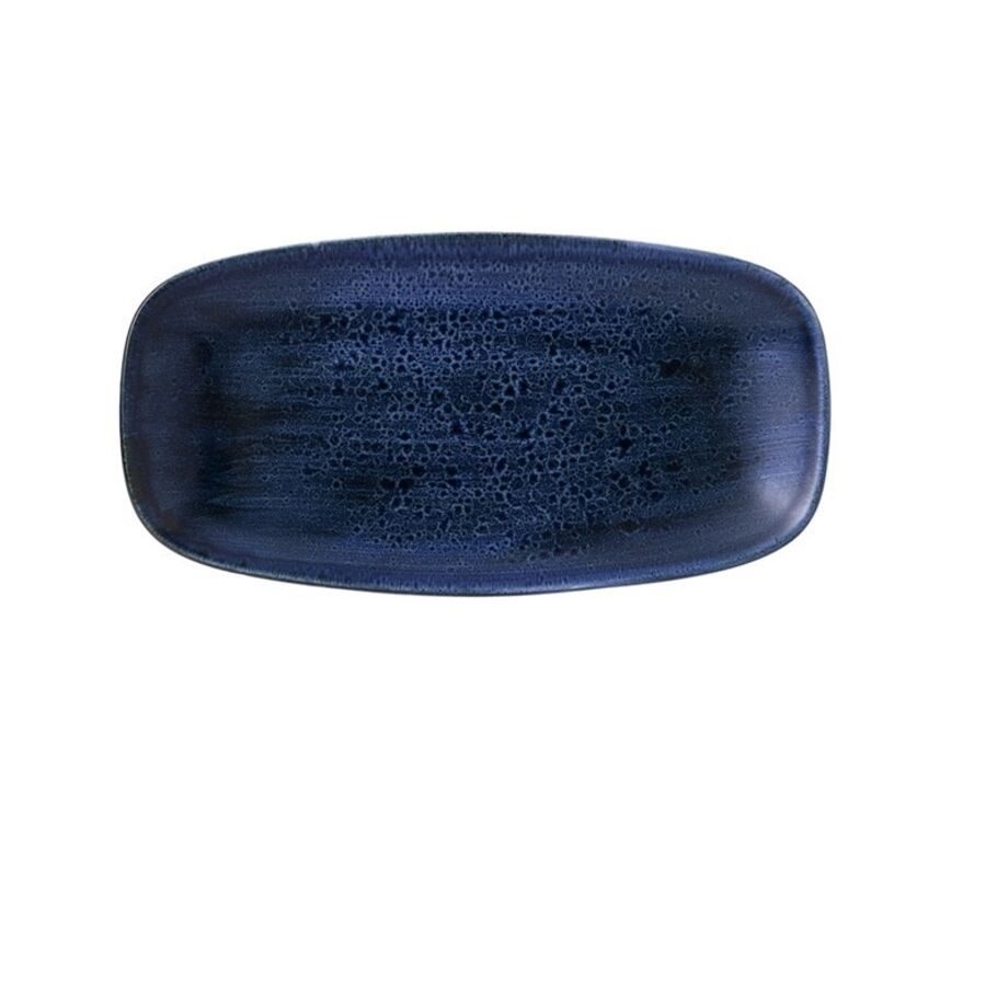Churchill Servierplatte Stonecast Blau Porzellan 15.3 cm 29.8 cm - Farbe: ultramarin - Servierplatte