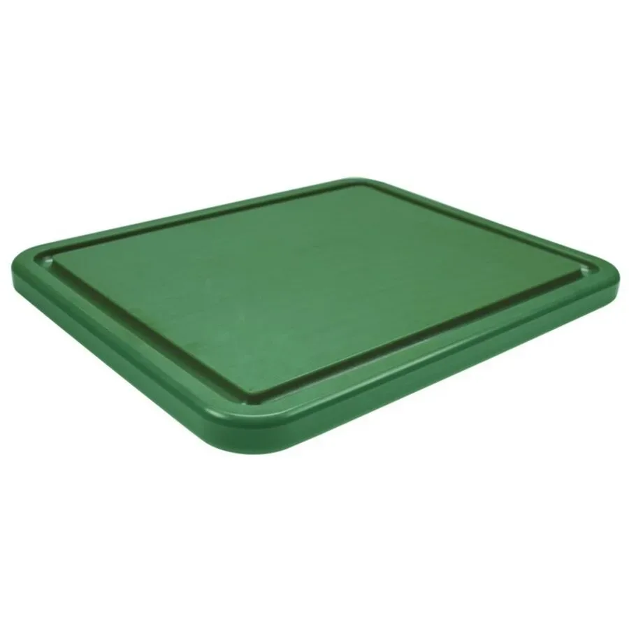Schneidebrett GN 2/1 H3cm grün mit Saftrille