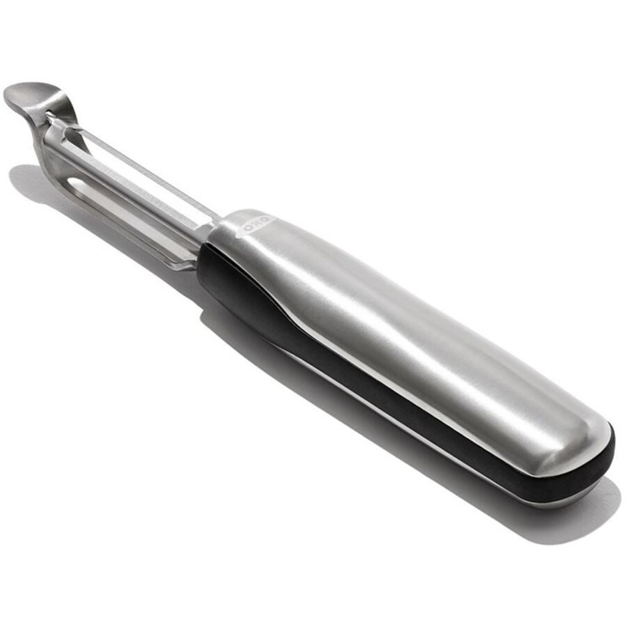 Schäler Oxo Schwarz/Silber Edelstahl<multisep/>Polyethylen 7.6 cm - Farbe: silber/schwarz - Material: Edelstahl/Polypropylen - Schäler