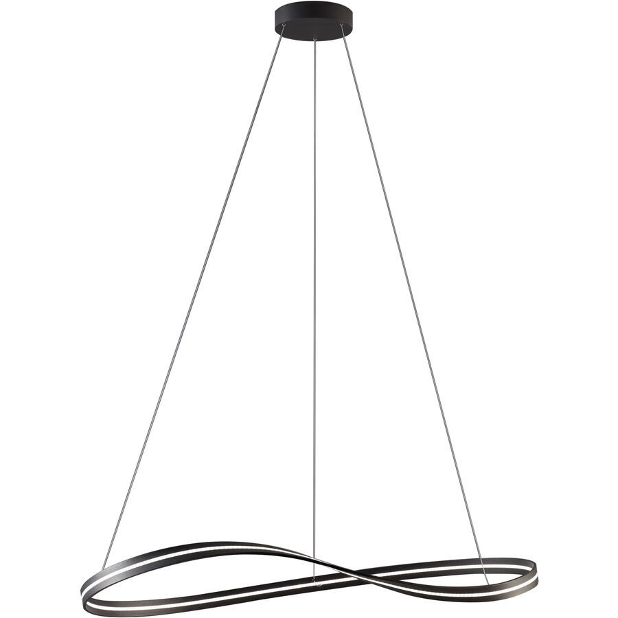 Escale Pendellampe Infinity Grau Aluminium 80 cm 140 cm - Farbe: anthrazit - LED - Lichtfarbe: Extra warmweiss - Pendellampe- LED Energiesparlampe