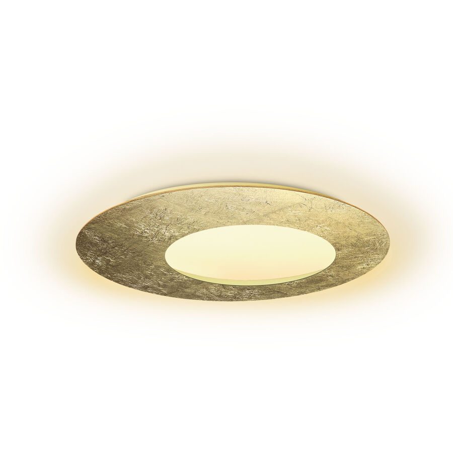 Escale Deckenlampe Blade Gold Aluminium 79 cm 3.5 cm - Farbe: Blattgoldoptik - LED - Lichtfarbe: Extra warmweiss - Deckenlampe- LED Energiesparlampe