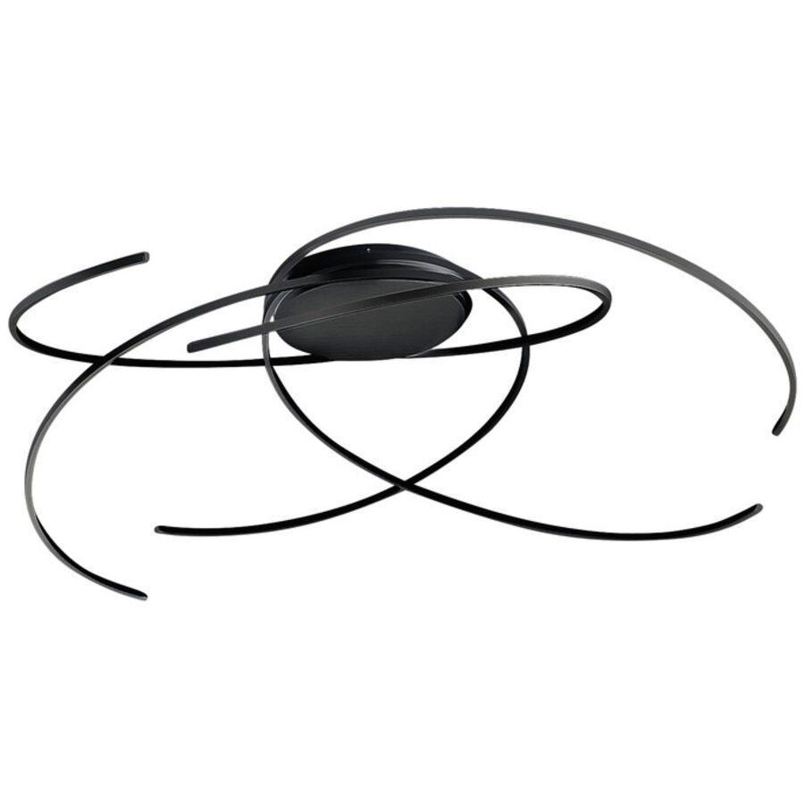 Escale Deckenlampe Space Schwarz Aluminium 100 cm 24 cm - LED - Lichtfarbe: Extra warmweiss - Deckenlampe- LED Energiesparlampe