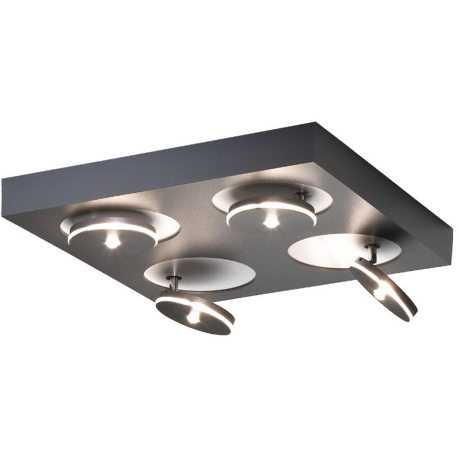Escale Spot Spot it Grau Aluminium 40 cm 5 cm - Farbe: anthrazit - LED - Lichtfarbe: Extra warmweiss - Spot- LED Energiesparlampe