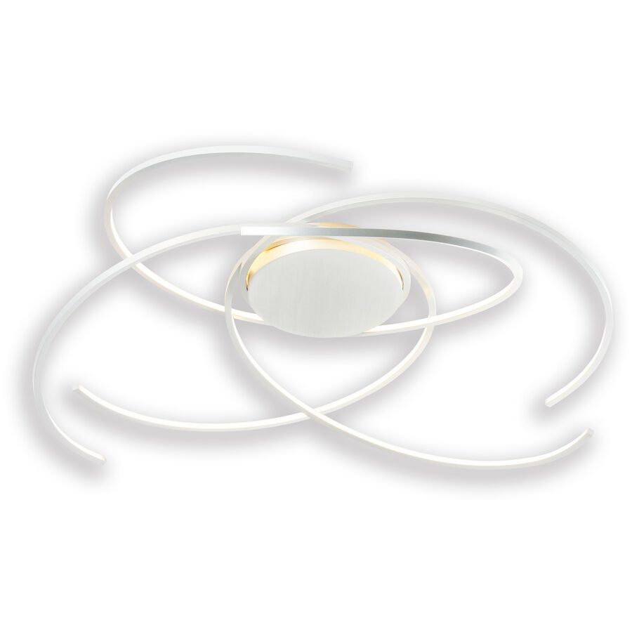 Escale Deckenlampe Space Weiss Aluminium 80 cm 20 cm - LED - Lichtfarbe: Extra warmweiss - Deckenlampe- LED Energiesparlampe