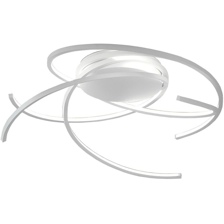 Escale Deckenlampe Space Weiss Aluminium 55 cm 16 cm - LED - Lichtfarbe: Extra warmweiss - Deckenlampe- LED Energiesparlampe