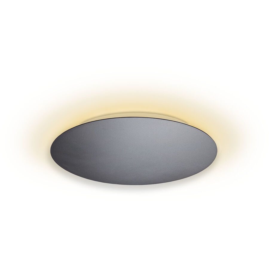 Escale Deckenlampe Blade Grau Aluminium 34 cm 3.5 cm - Farbe: anthrazit - LED - Lichtfarbe: Extra warmweiss - Deckenlampe- LED Energiesparlampe