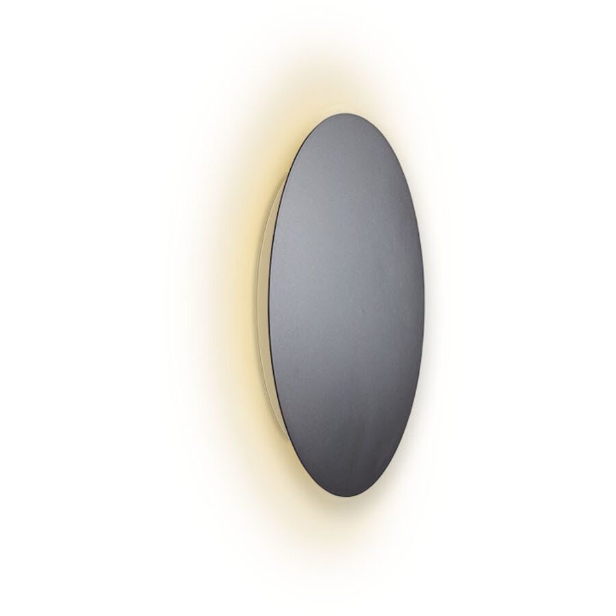 Escale Deckenlampe Blade Grau Aluminium 24 cm 3.5 cm - Farbe: anthrazit - LED - Lichtfarbe: Extra warmweiss - Deckenlampe- LED Energiesparlampe