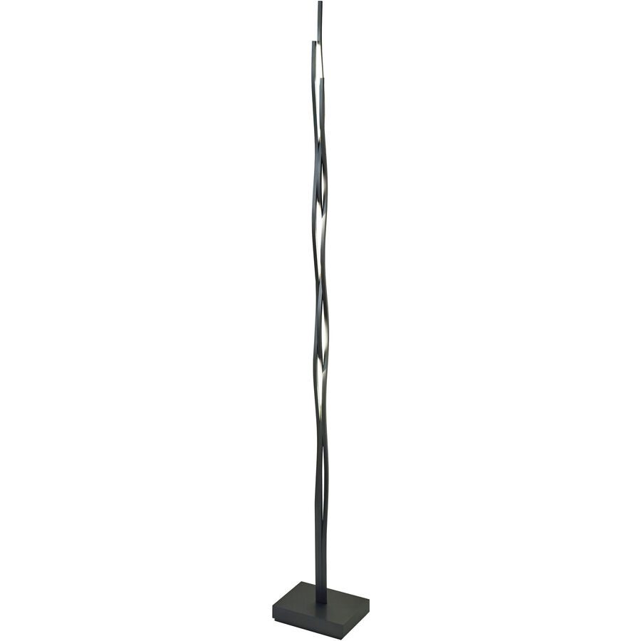 Escale Stehlampe Silk Grau Aluminium 20 cm 170 cm - Farbe: anthrazit - LED - Lichtfarbe: Extra warmweiss - Stehlampe- LED Energiesparlampe