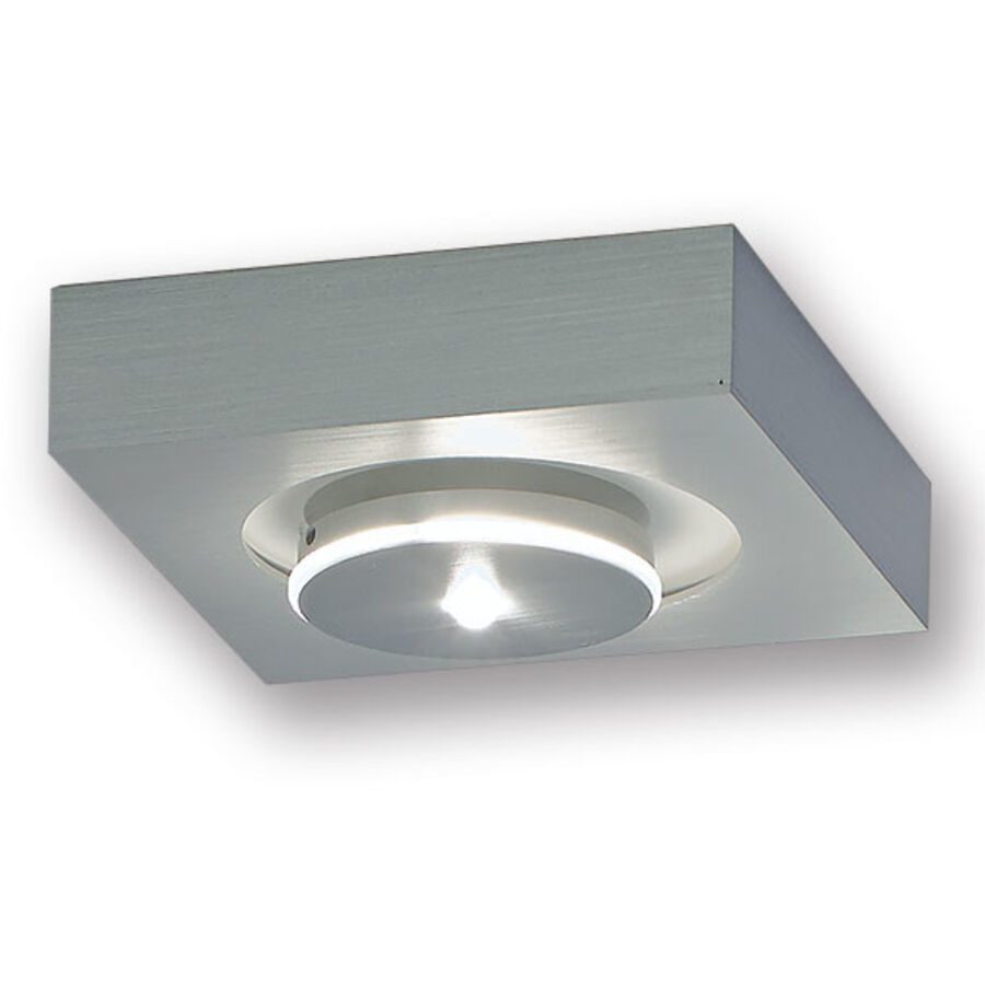 Escale Spot Spot it Silber Aluminium 20 cm 5 cm - Farbe: Aluminium geschliffen - LED - Lichtfarbe: Extra warmweiss - Spot- LED Energiesparlampe