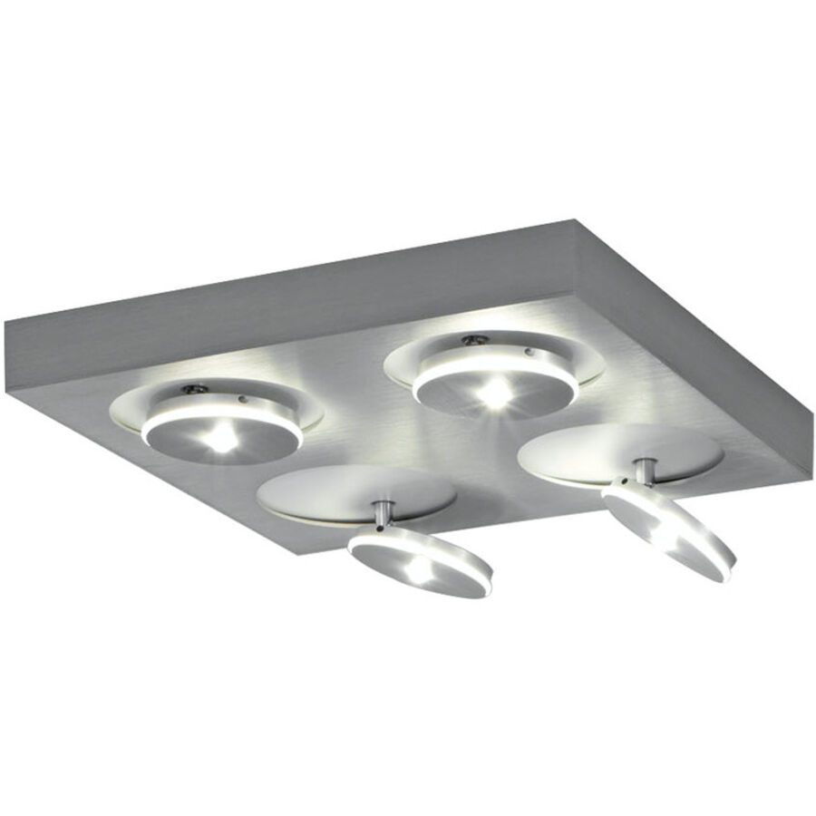 Escale Spot Spot it Silber Aluminium 40 cm 5 cm - Farbe: Aluminium geschliffen - LED - Lichtfarbe: Extra warmweiss - Spot- LED Energiesparlampe