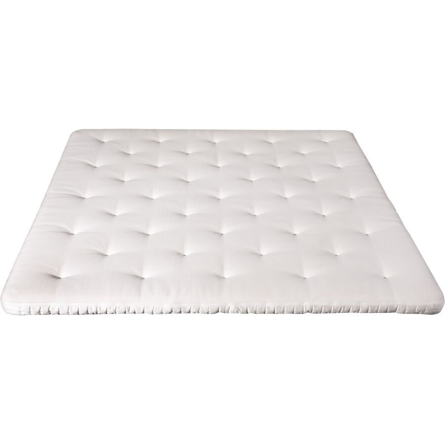Modular Topper Jana Weiss Latex/Polyester/Baumwolle/Wolle 200 x 200 cm 8 cm - Material: Stretchbezug geheftet, Bezug: Cashmere/Polyester, 6 cm