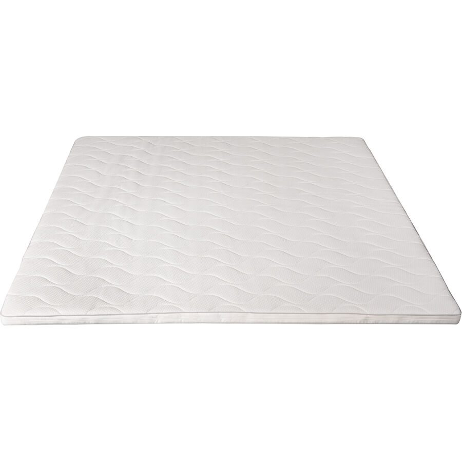 Modular Topper Jana Weiss Baumwolle/Polyester 180 x 200 cm 6 cm - Material: Baumwolle / Polyester, Kaltschaum, antibakterielles Polyestervlies -