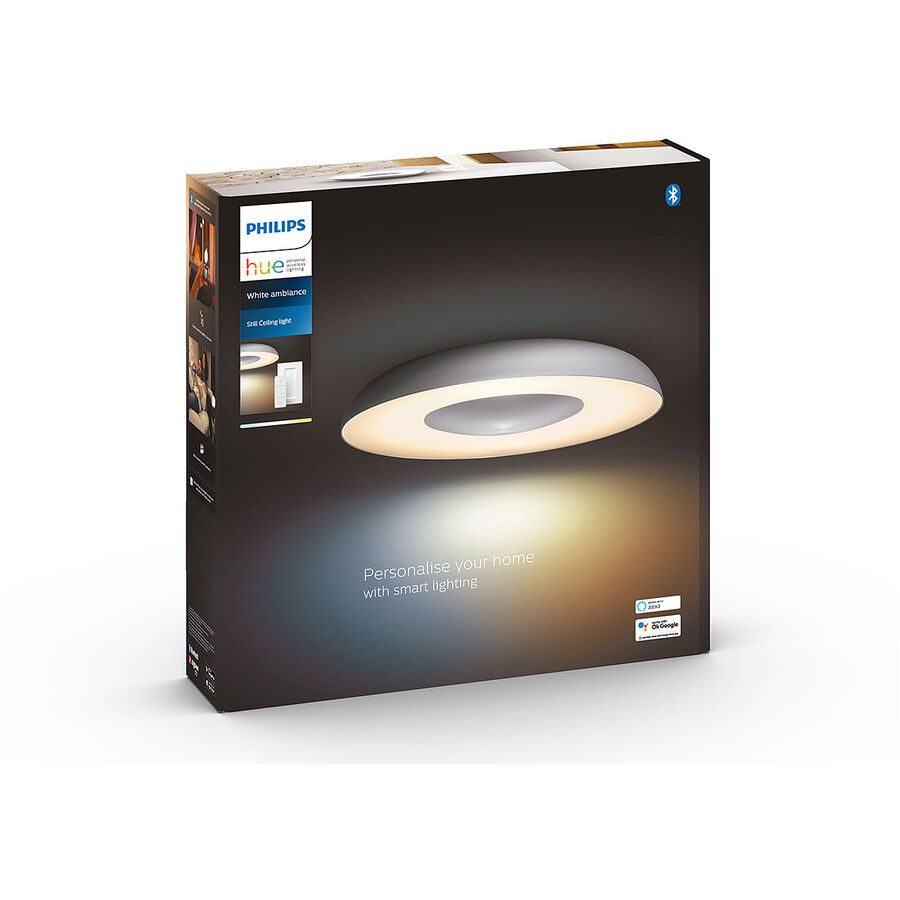 Deckenlampe Philips Hue Silber Metall 39.1 cm 10 cm - LED - Lichtfarbe: Warmweiss - Kaltes Tagesweiss - Deckenlampe- LED Energiesparlampe