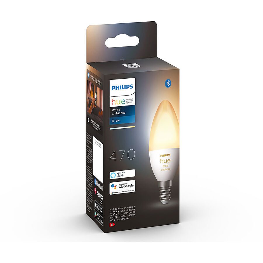 Leuchtmittel Philips Hue Kunststoff E14 4 W - Farbe: Weiss - LED - Lichtfarbe: Warmweiss - Kaltes Tagesweiss - Leuchtmittel- LED Leuchtmittel