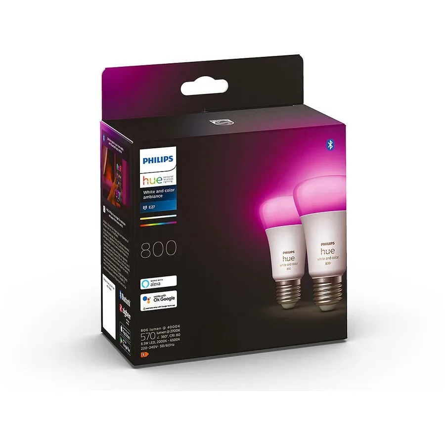 Philips Hue LED-Leuchtmittel 929003853405 EEK: D (A - G) Hue White & Col. Amb. E27 RGBICWW