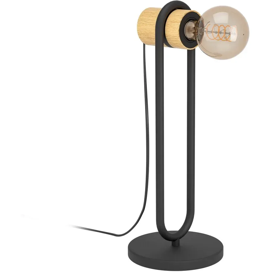 Eglo Tischlampe Chieveley Schwarz H 41 cm