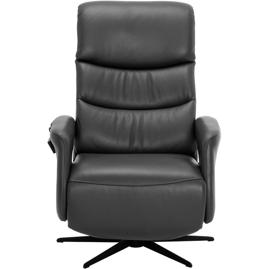 Relaxsessel Lian Grau Leder 73 cm 89 cm - Farbe: anthrazit - Relaxsessel