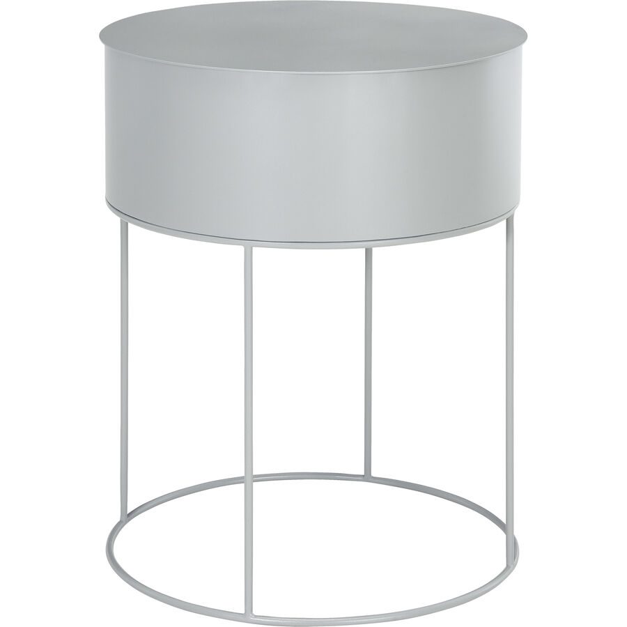 Blumentopf Capri Grau Stahl 50 cm - Farbe: Hellgrau - Blumentopf