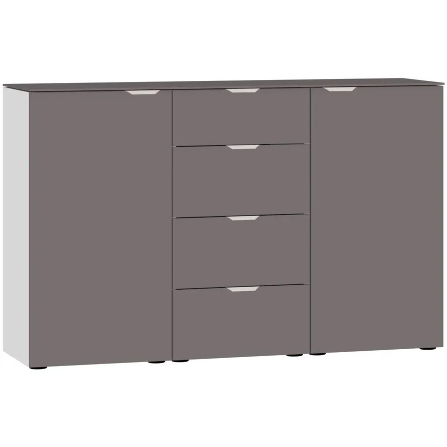 Kommode Arena Beimöbel Grau Holzwerkstoff 135 cm 43 cm - Farbe: dunkelgrau - Kommode