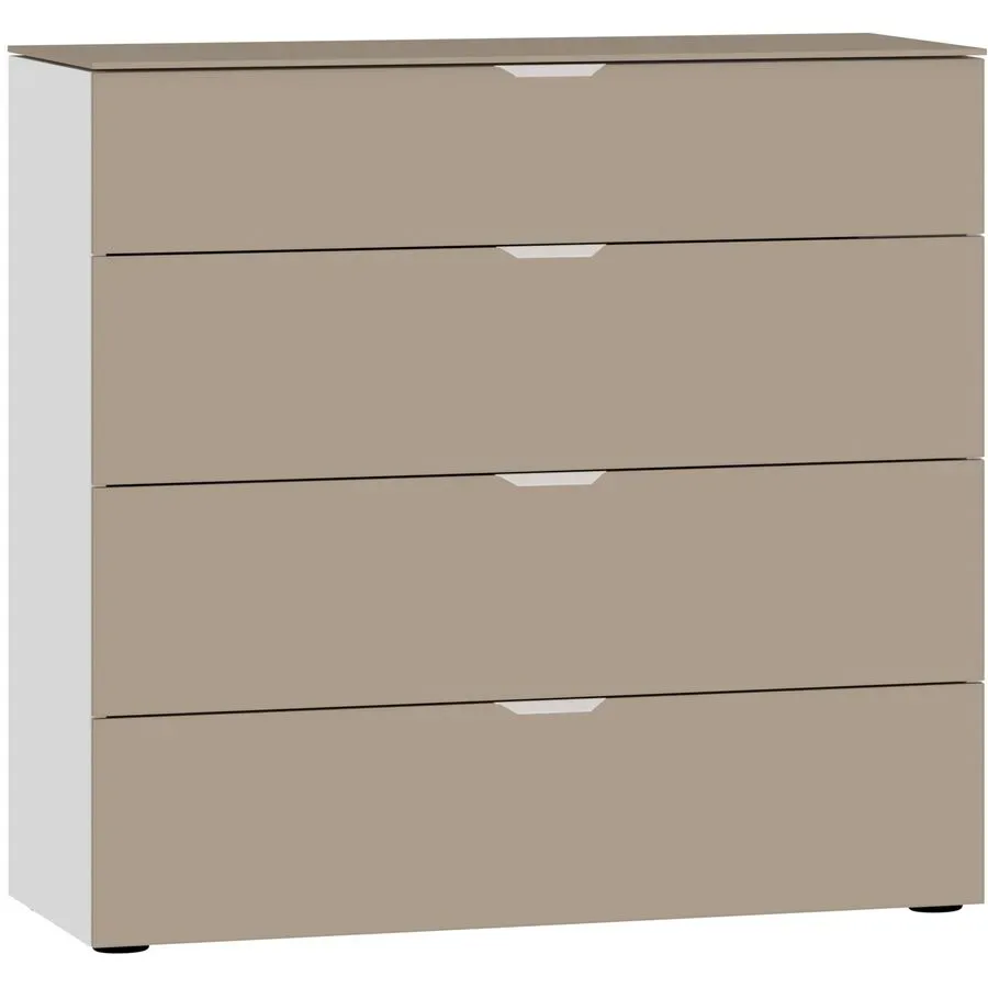 Kommode Arena Beimöbel Beige/Weiss Holzwerkstoff 90 cm 43 cm - Farbe: nougat - Kommode