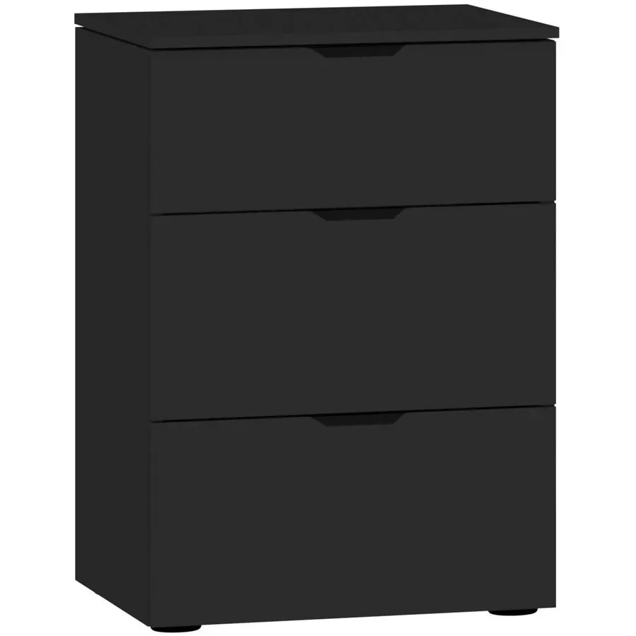 Nachttisch Arena Beimöbel Schwarz Holzwerkstoff/Aluminium/Kunststoff 45 cm - Nachttisch