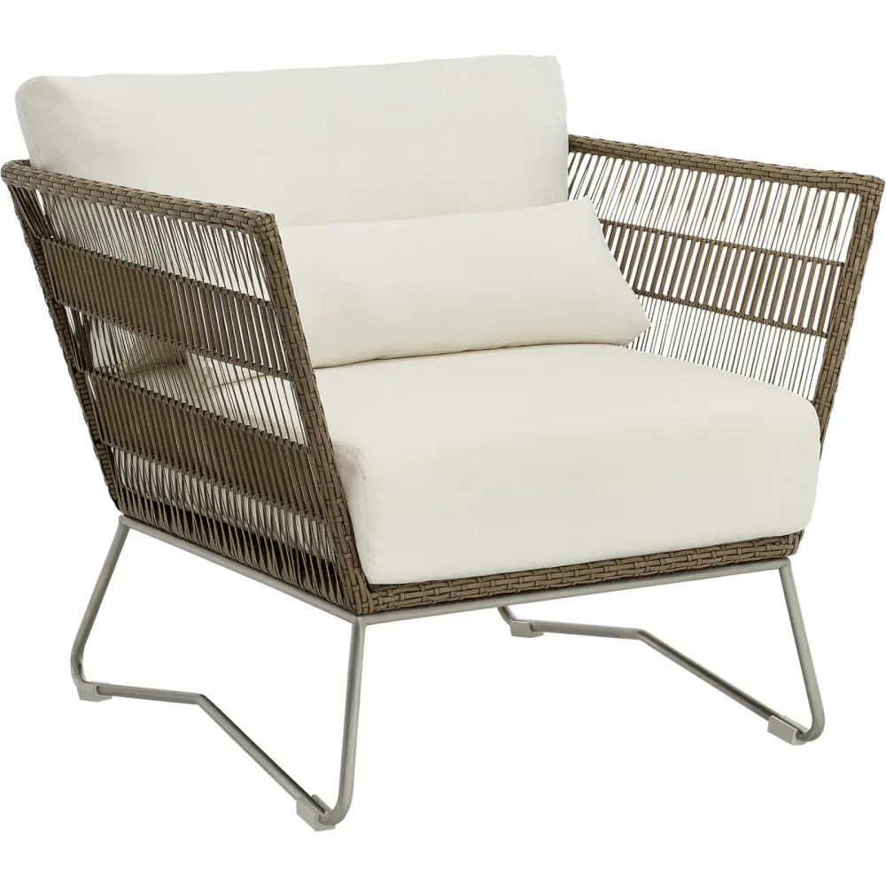 Loungesessel Sunna braun Stahl 1 B 81 T 81 cm - Loungesessel