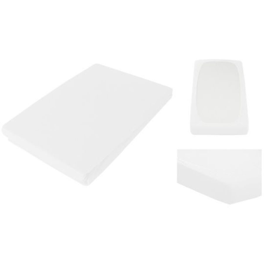 Living Home Fixleintuch Boxspring Premium Weiss Baumwolle/Kunstfaser 90 cm 190 cm - Farbe: white - Material: 97% Baumwolle, 3% Elasthan - Fixleintuch