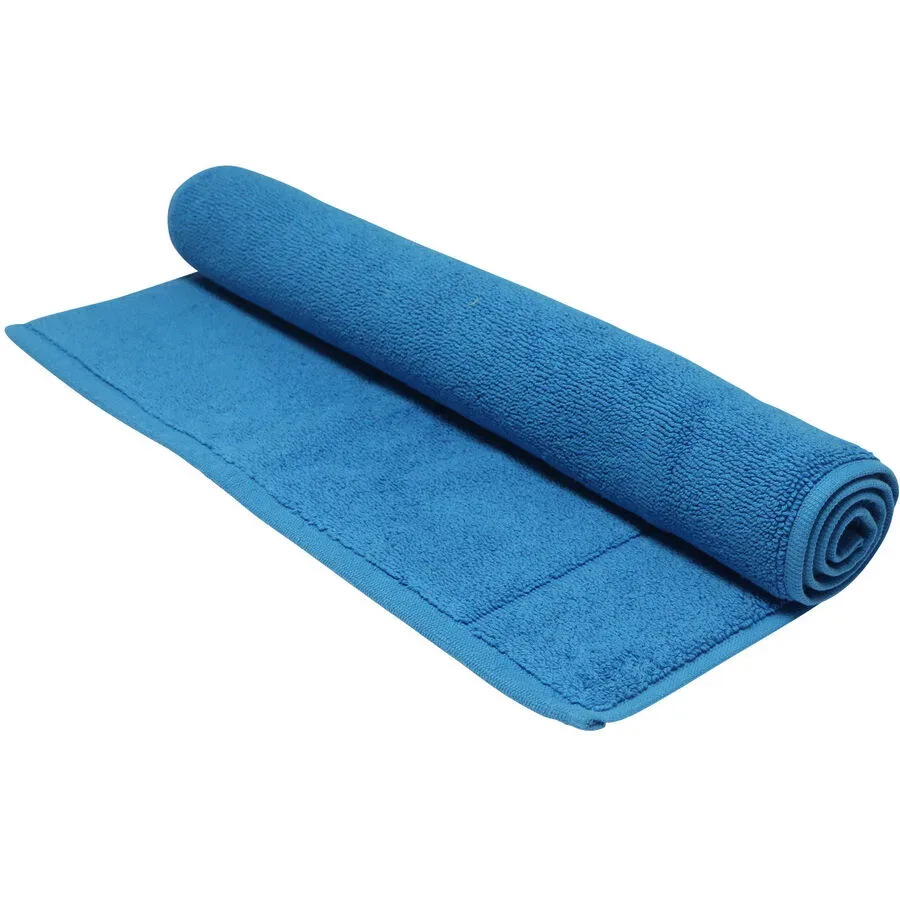 Living Home Badteppich Softfeel Blau Baumwolle 50 cm 80 cm - Farbe: blue - Badteppich