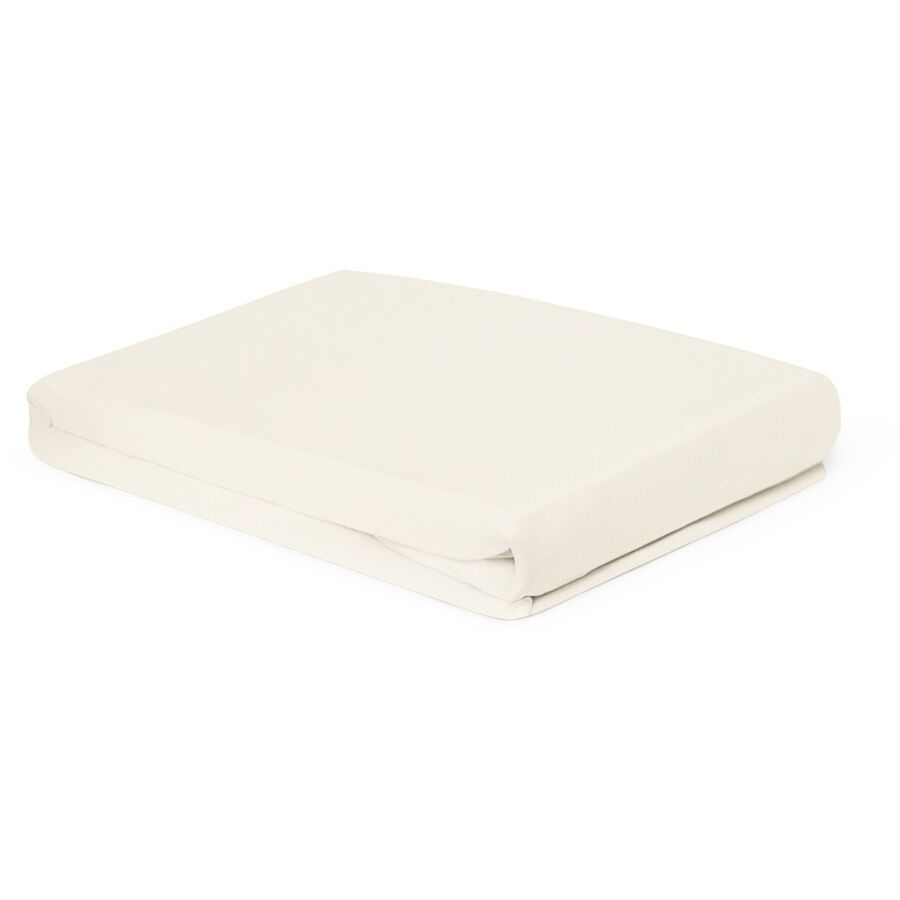 Living Home Fixleintuch Albany Beige Baumwolle 120 cm 200 cm - Farbe: Perlmutt - Fixleintuch