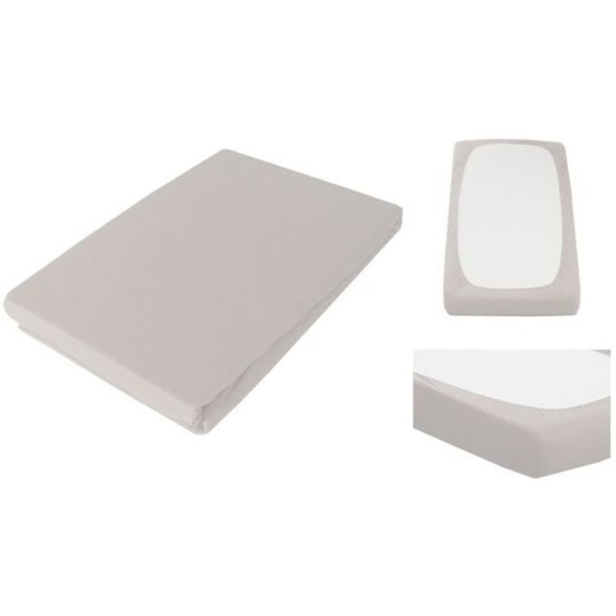 Living Home Fixleintuch Topper Premium Silber Baumwolle/Kunstfaser 140 cm 200 cm - Farbe: Silver - Material: 97% Baumwolle, 3% Elasthan - Fixleintuch