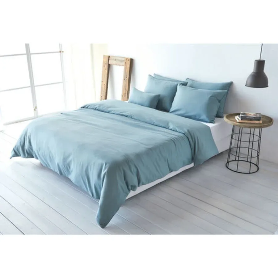 Living Home Bettwäschegarnitur Nancy Grün Baumwolle/Leinen 160 cm 210 cm - Farbe: jade - Material: 70% Baumwolle, 30% Leinen - Bettwäschegarnitur