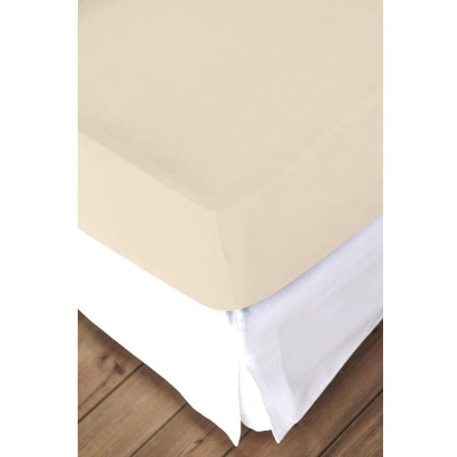 Living Home Fixleintuch Mako Braun/Grau Baumwolle 100 cm 190 cm - Farbe: taupe - Fixleintuch