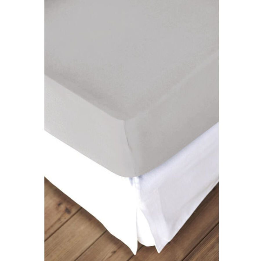 Living Home Fixleintuch Mako Grau Baumwolle 200 cm 200 cm - Farbe: Hellgrau - Fixleintuch