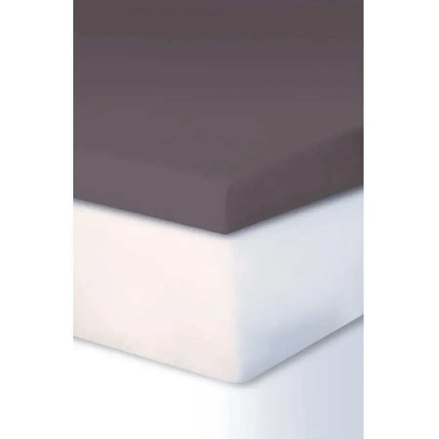 Living Home Fixleintuch Leira Grau Baumwolle/Kunstfaser 200 cm 200 cm - Farbe: graphit - Material: 97% Baumwolle, 3% Elasthan - Fixleintuch