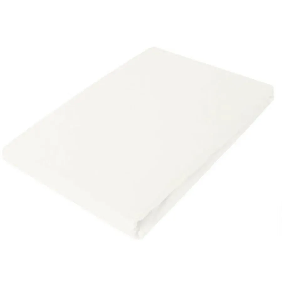 Living Home Fixleintuch Uni Weiss Baumwolle 160 cm 200 cm - Farbe: wollweiss - Fixleintuch