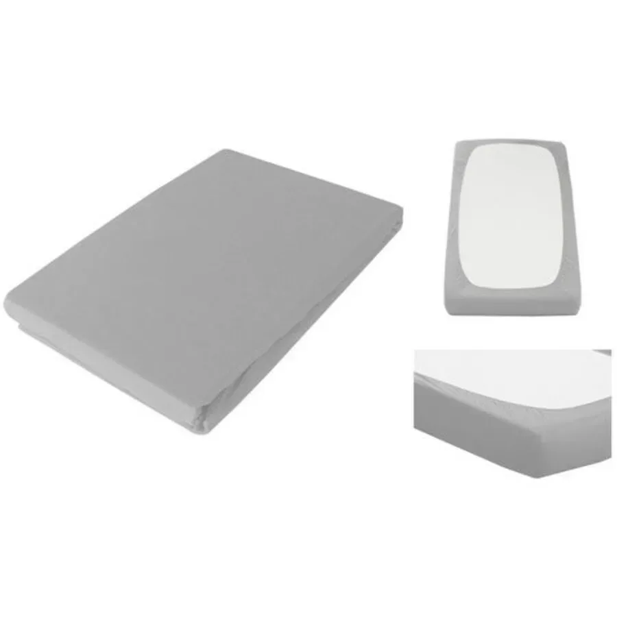 Living Home - Bio Organic Fixleintuch, 140-160 x 200 cm, Rauch